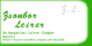 zsombor leirer business card